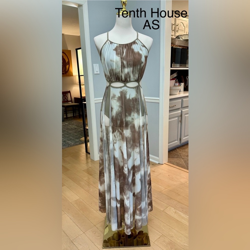 Tan maxi dress costume AS